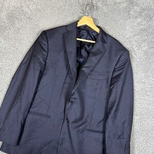 Jos A Bank Reserve Blazer Mens 42R Navy Blue Good Reda Italian Wool Tailored Fit